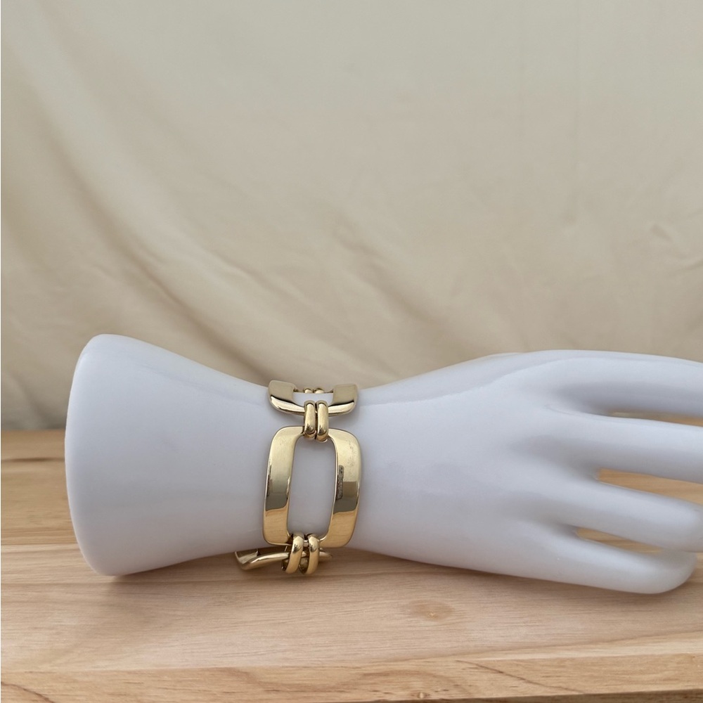 Italian Silver Gold Tone Link Bracelet
